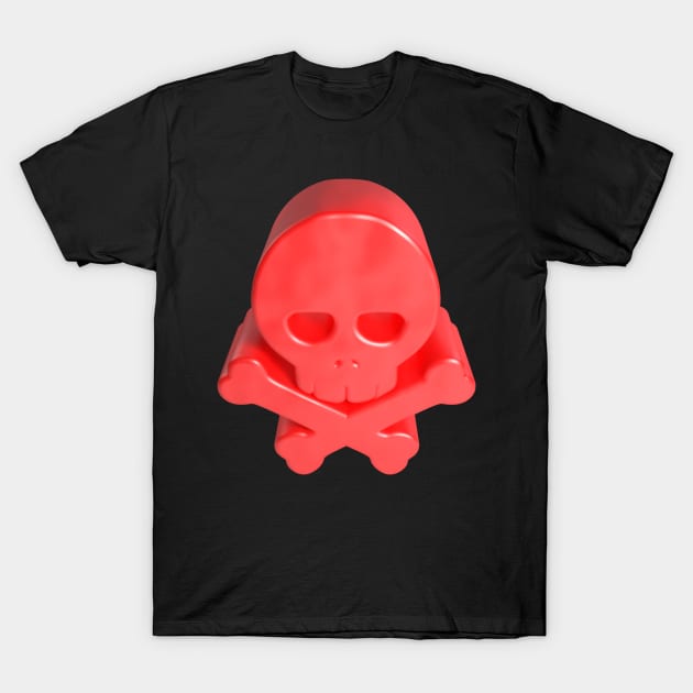 3D Skull - Tomato T-Shirt by 3DMe